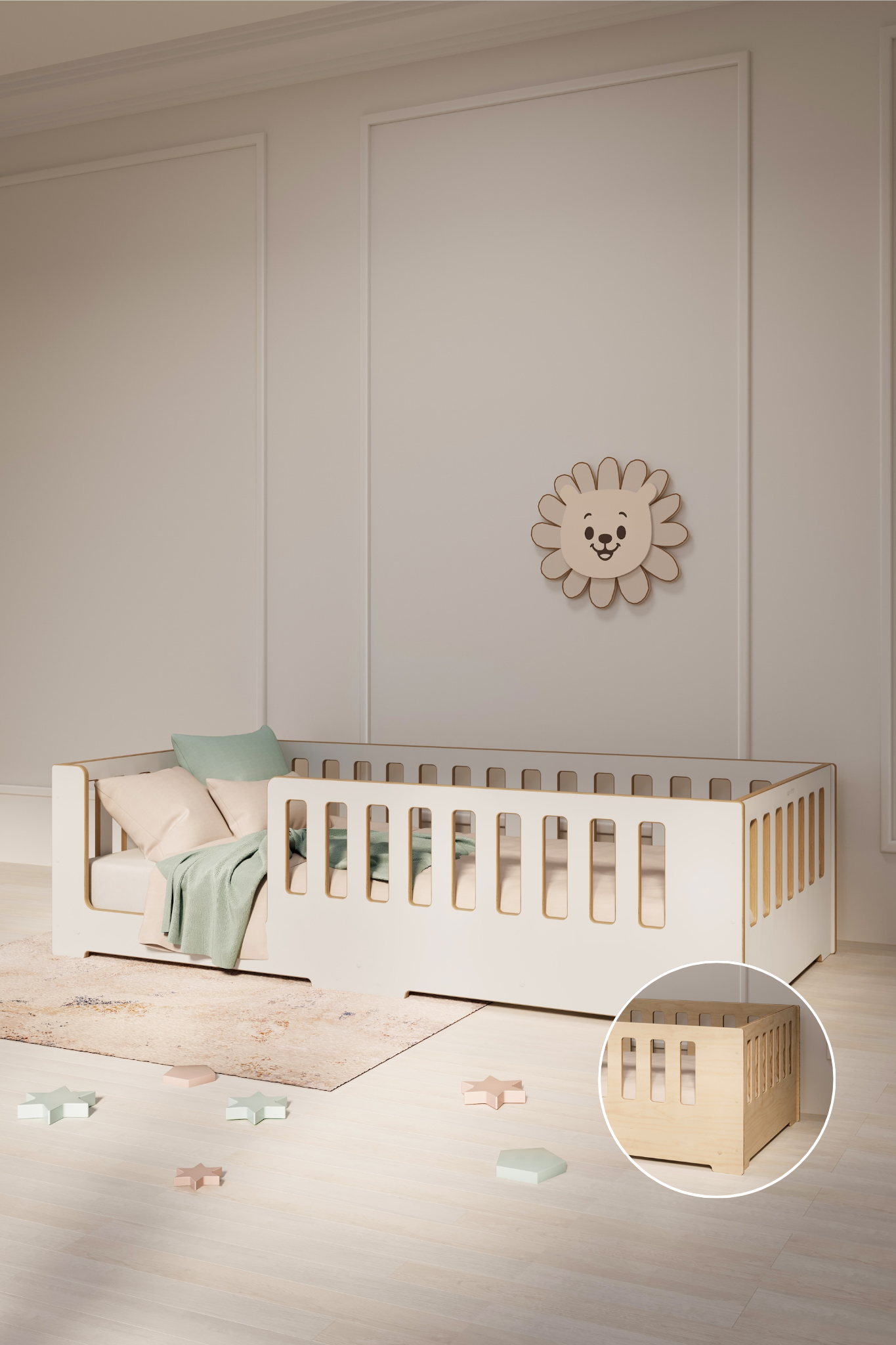 Łóżko dziecięce Montessori TWINKLE - różne WARIANTY